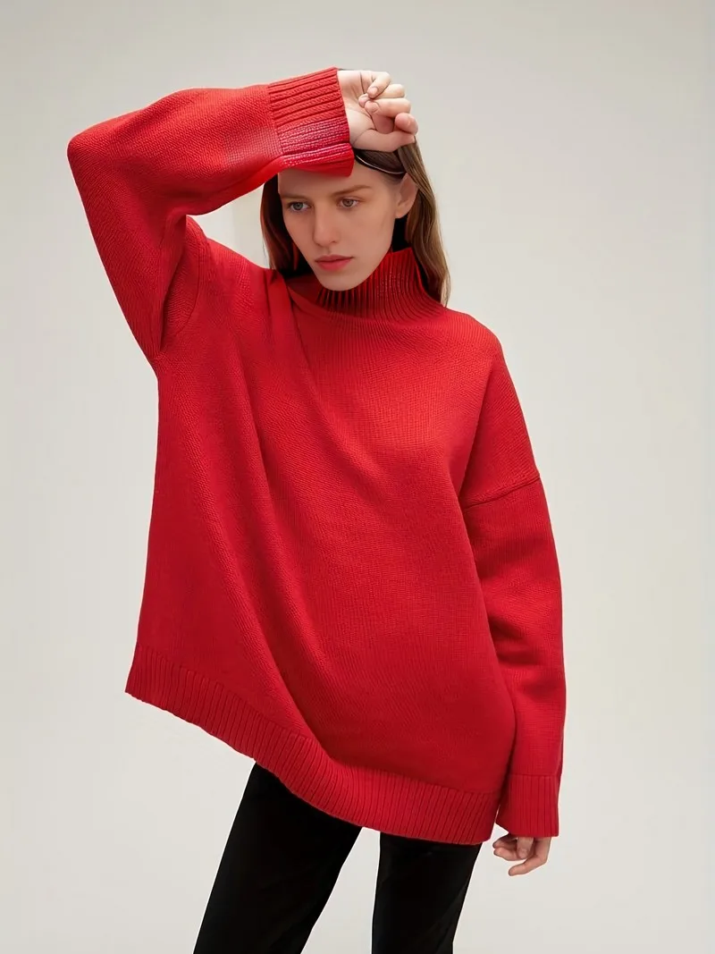 Wixra Women's Sweater Autumn Winter Pullover 2023 Basic Turtleneck Oversize Jumper Leisure Knitted Sweaters for Women
Wixra Women's Sweater Autumn Winter Pullover 2023 Basic Turtleneck Oversize Jumper Leisure Knitted Sweaters for Women