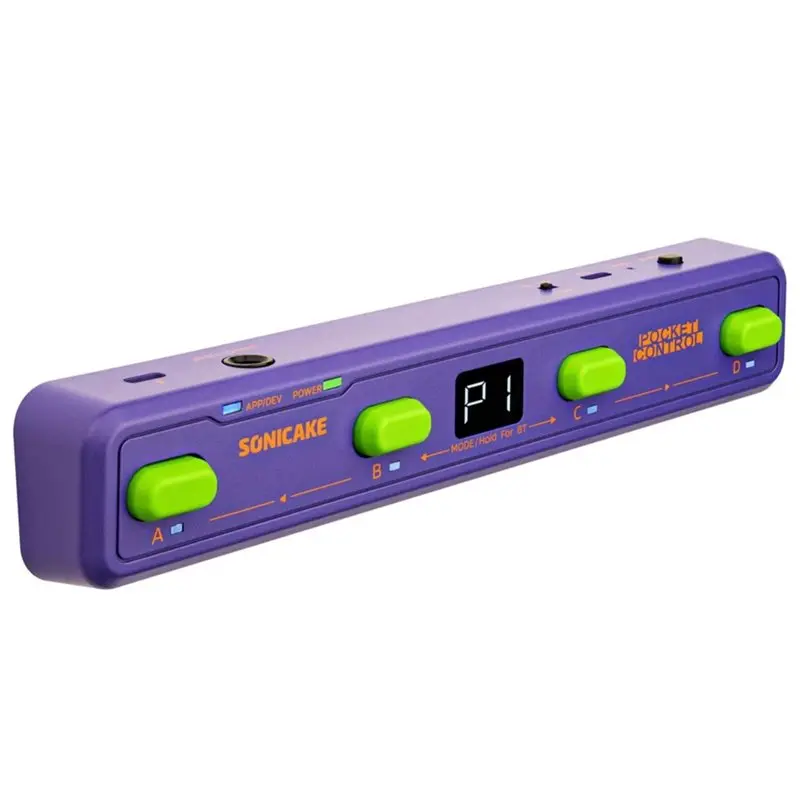 ABUE-SONICAKE Pocket Control Wireless MIDI Controller For Musician, USB Host, 4 Fotswitches Rechargeable Page Turner Pedal C
ABUE-SONICAKE Pocket Control Wireless MIDI Controller For Musician, USB Host, 4 Fotswitches Rechargeable Page Turner Pedal C