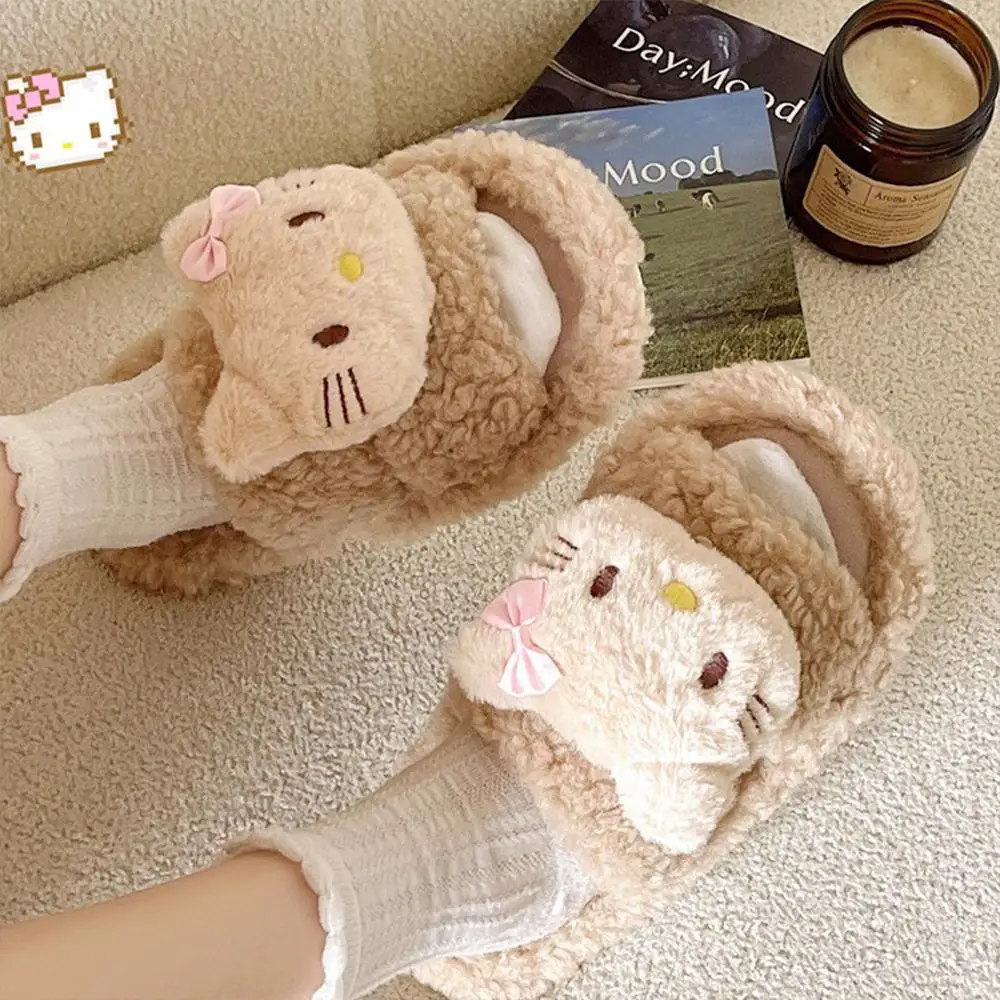 Милые теплые плюшевые тапочки «Hello Kitty» Sanrios, зимние теплые хлопковые домашние тапочки с героями мультфильмов Kawaii, нескользящая обувь для отдыха с изображением кота
Милые теплые плюшевые тапочки «Hello Kitty» Sanrios, зимние теплые хлопковые домашние тапочки с героями мультфильмов Kawaii, нескользящая обувь для отдыха с изображением кота