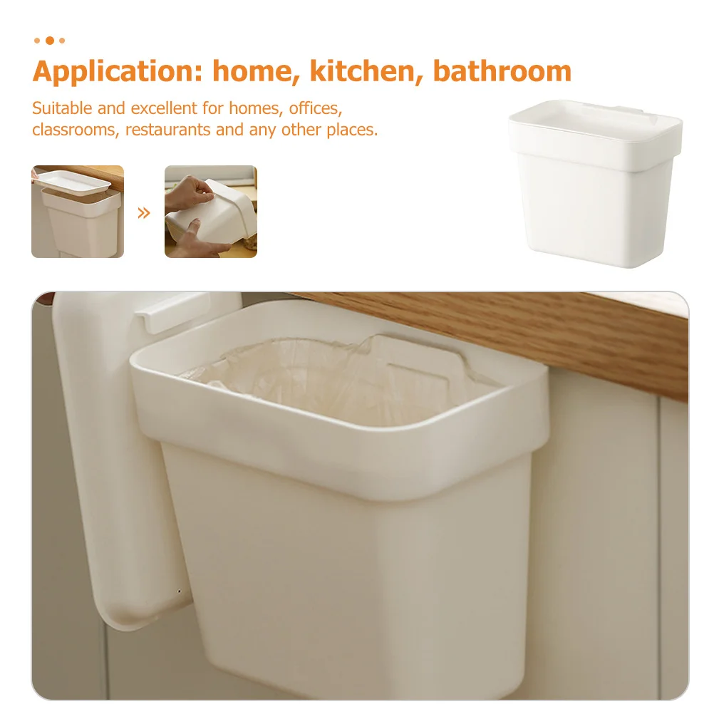 Hanging Trash Can with Lid Fresh Natural Color Kitchen Cabinet Door Space-Saving Plastic Hanging Garbage Bin
Hanging Trash Can with Lid Fresh Natural Color Kitchen Cabinet Door Space-Saving Plastic Hanging Garbage Bin