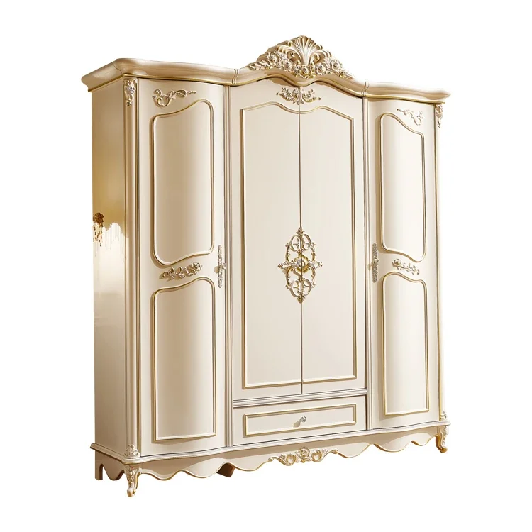 luxury European and American style Beautiful 4 doors wardrobe with gold carving
luxury European and American style Beautiful 4 doors wardrobe with gold carving
