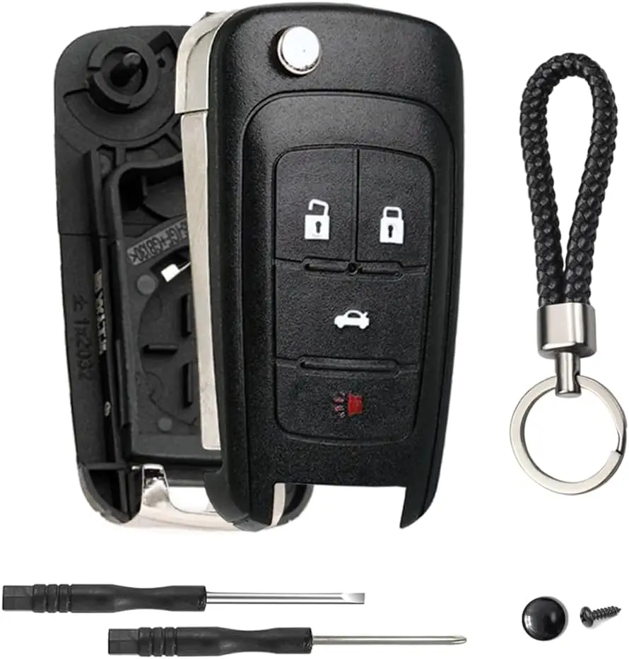 4 Button Keyless Entry Remote Shell Case Replacement for Chevy Cruze Equinox Camaro Impala Malibu Sonic Buick Regal Verano Encore Lacrosse GMC Terrain 2010-2021
4 Button Keyless Entry Remote Shell Case Replacement for Chevy Cruze Equinox Camaro Impala Malibu Sonic Buick Regal Verano Encore Lacrosse GMC Terrain 2010-2021