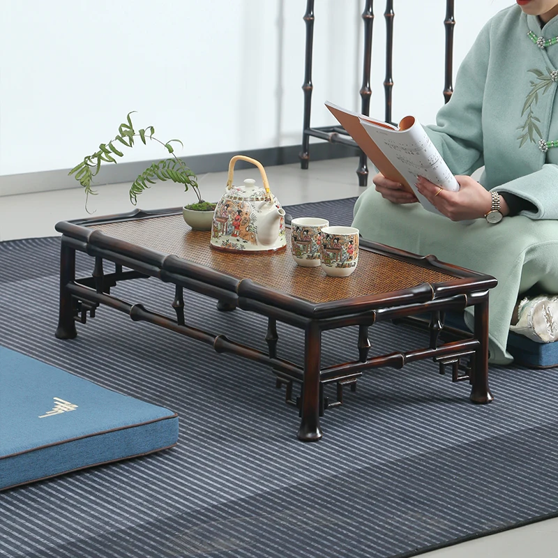Handcrafted Chinese Bamboo Desk Tatami Floor Table Traditional Louhan Bed Stand Bay Window Coffee Table Wooden Stand
Handcrafted Chinese Bamboo Desk Tatami Floor Table Traditional Louhan Bed Stand Bay Window Coffee Table Wooden Stand