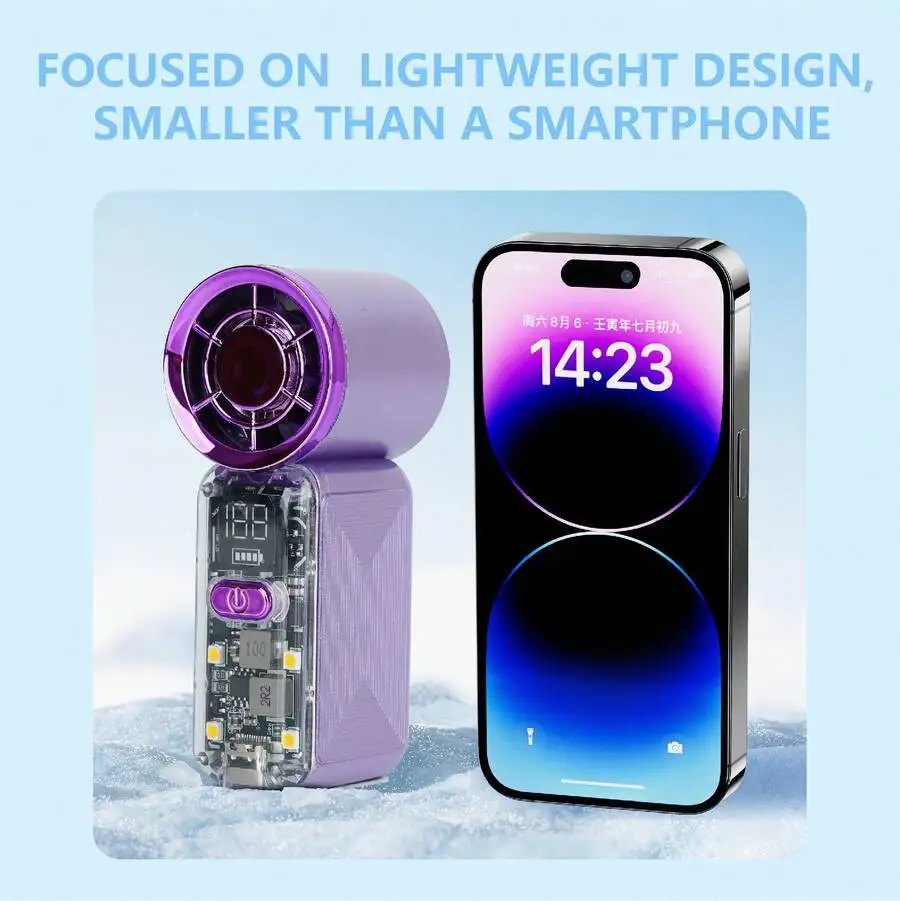 Transparent Mech Mini Handheld Fan With 6-Speed Settings And Light, Ultra-Fast Powerful Small Fan, Compact Pocket Fan, Handheld Travel Personal Fan, Rechargeable Turbo Fan
Transparent Mech Mini Handheld Fan With 6-Speed Settings And Light, Ultra-Fast Powerful Small Fan, Compact Pocket Fan, Handheld Travel Personal Fan, Rechargeable Turbo Fan