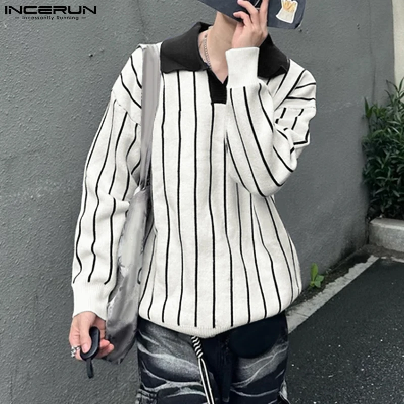 Elegant INCERUN Men Lapel Collar Simple Shirts Stripes Splicing Loose Blouses Casual Colorblock Retro Commuting Blusas
Elegant INCERUN Men Lapel Collar Simple Shirts Stripes Splicing Loose Blouses Casual Colorblock Retro Commuting Blusas