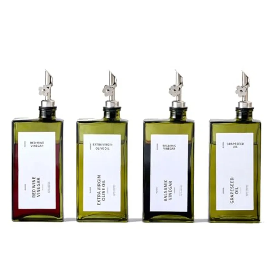Olive Oil Dispenser Bottle for Kitchen, 16.9oz/500ml Cooking Vinegar Dispenser Bottle Set, Glass Sauce Container, Labels, Brush
Olive Oil Dispenser Bottle for Kitchen, 16.9oz/500ml Cooking Vinegar Dispenser Bottle Set, Glass Sauce Container, Labels, Brush