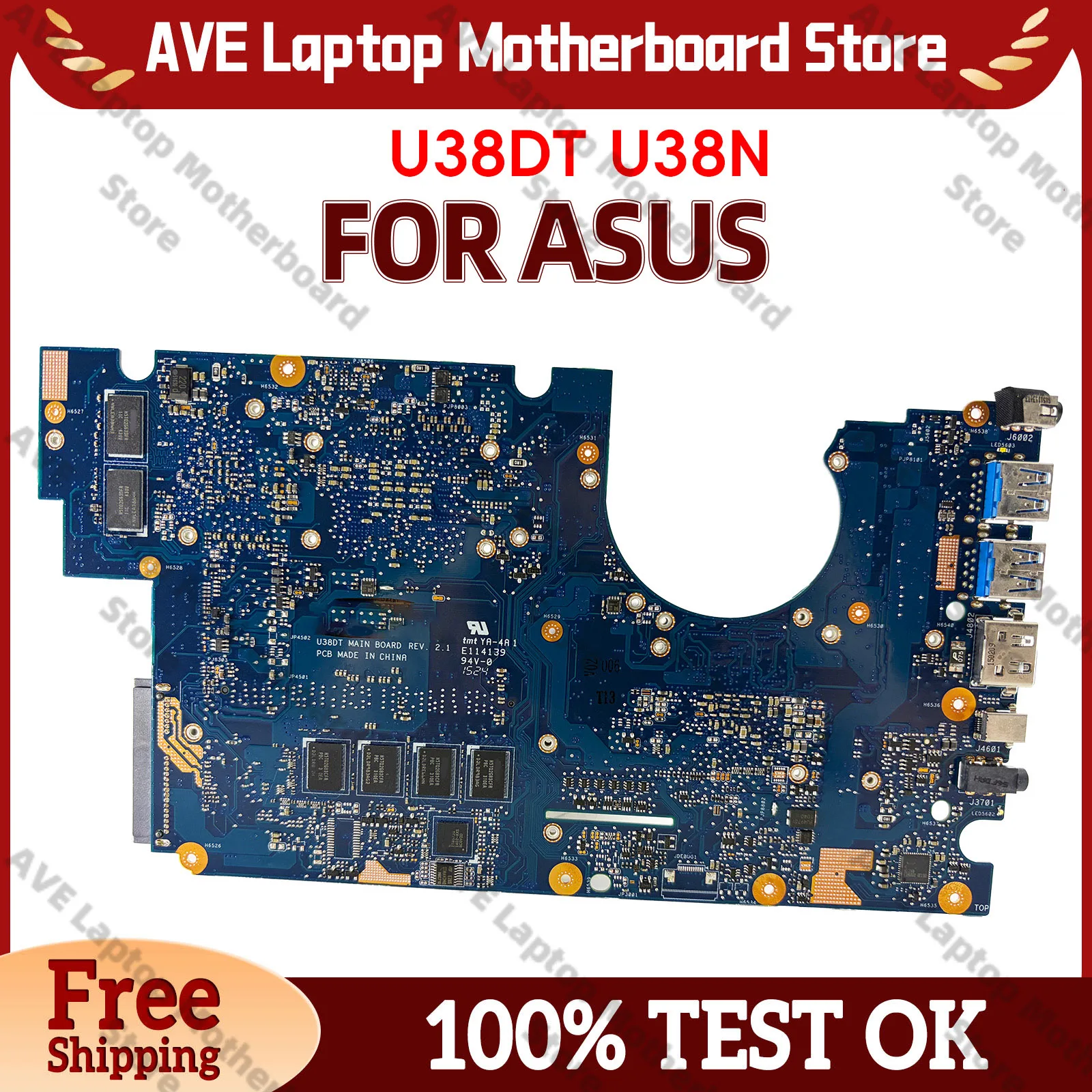 U38DT Notebook Mainboard For ASUS ZenBook U38N U38DT Laptop Motherboard With A6 A8 CPU 100% tests OK fast shipping High quality
U38DT Notebook Mainboard For ASUS ZenBook U38N U38DT Laptop Motherboard With A6 A8 CPU 100% tests OK fast shipping High quality