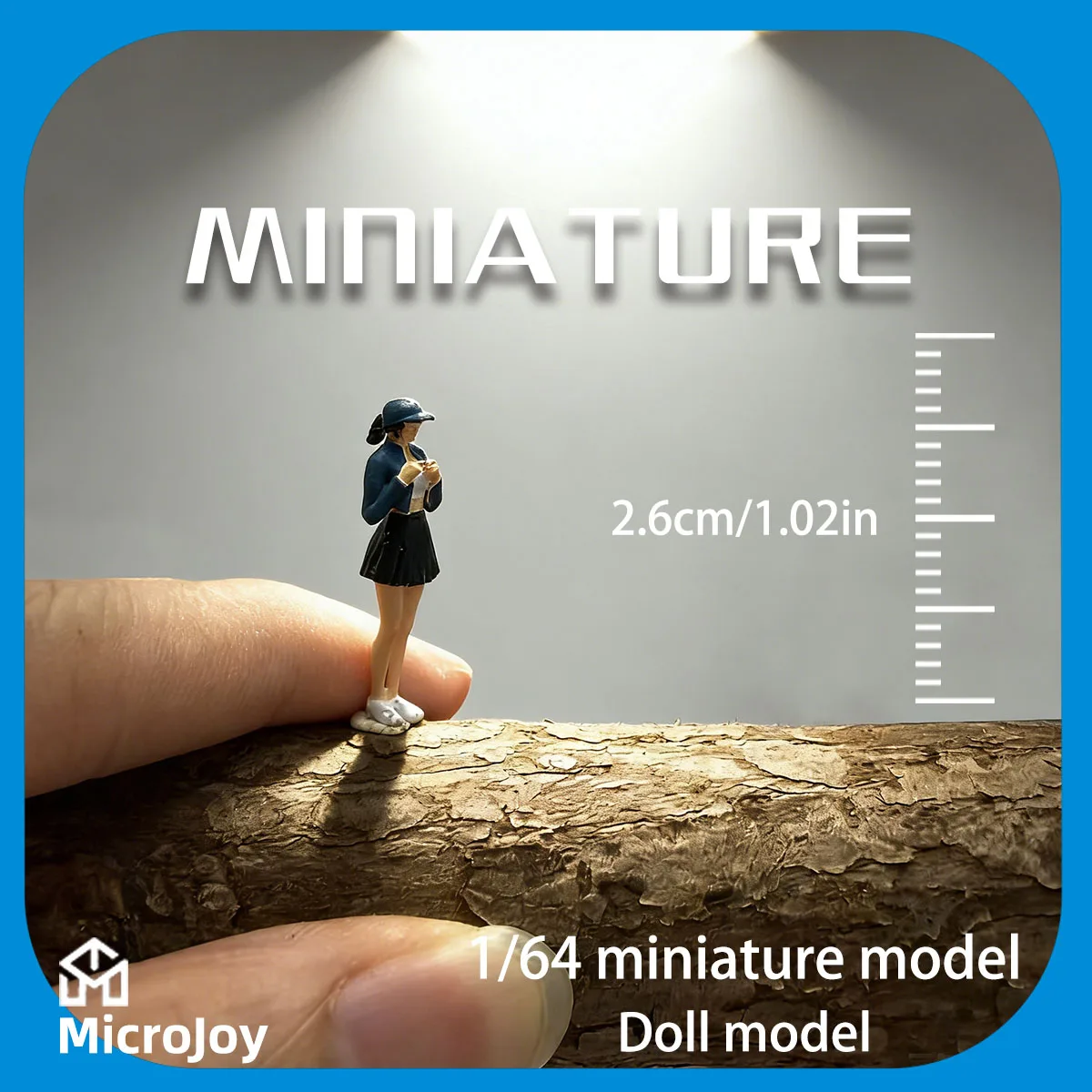 Miniature Doll Model 1:64 Scale, Blue Hat and Black Short Skirt Female Figure Model, Suitable for Ho Scale Train Dioramas, DIY Scenery, Creative Scenes, Mini Scene Sets, and Miniature Scenes and Accessories
Miniature Doll Model 1:64 Scale, Blue Hat and Black Short Skirt Female Figure Model, Suitable for Ho Scale Train Dioramas, DIY Scenery, Creative Scenes, Mini Scene Sets, and Miniature Scenes and Accessories