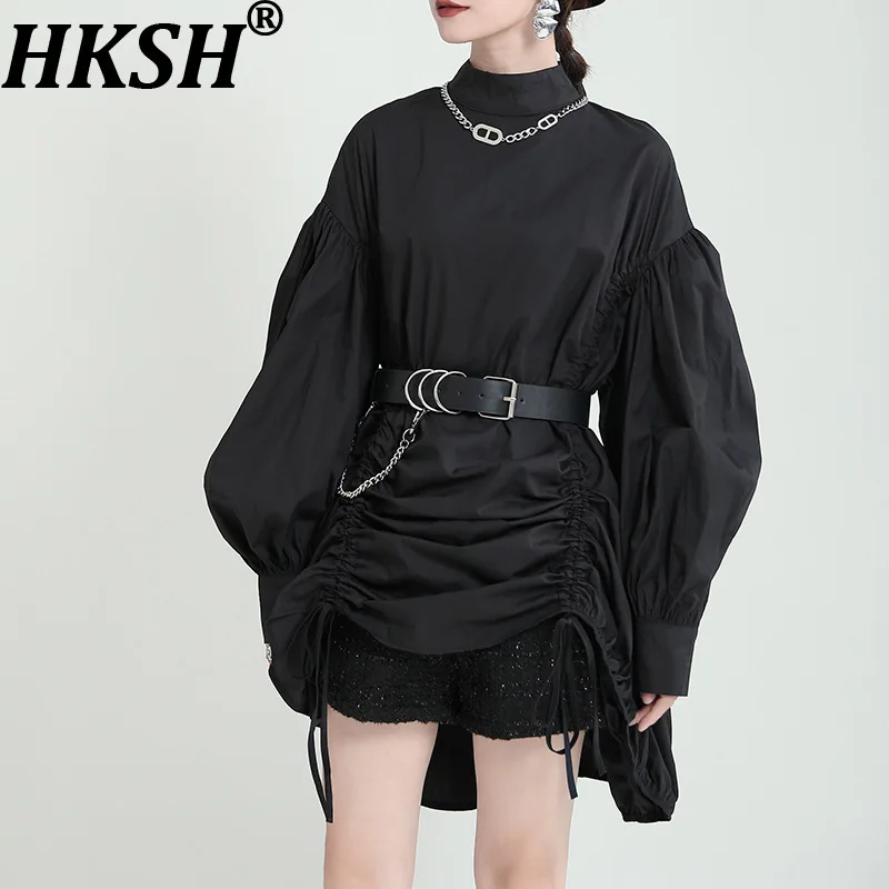 HKSH весенне-осеннее новое женское короткое платье с пышными рукавами, однотонное плиссированное элегантное модное платье с регулируемым шнурком HK15070
HKSH весенне-осеннее новое женское короткое платье с пышными рукавами, однотонное плиссированное элегантное модное платье с регулируемым шнурком HK15070