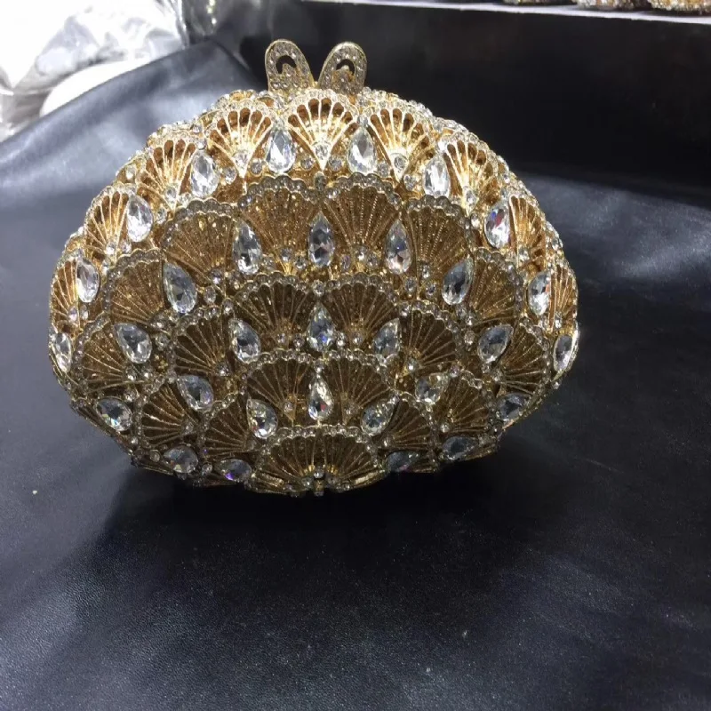 Pink Crystal Diamond-encrusted Dinner Bag Empty Phoenix Tail Flower Fan-shaped Diamond Clutch Bag Banquet Women's Bolsos De Lujo
Pink Crystal Diamond-encrusted Dinner Bag Empty Phoenix Tail Flower Fan-shaped Diamond Clutch Bag Banquet Women's Bolsos De Lujo