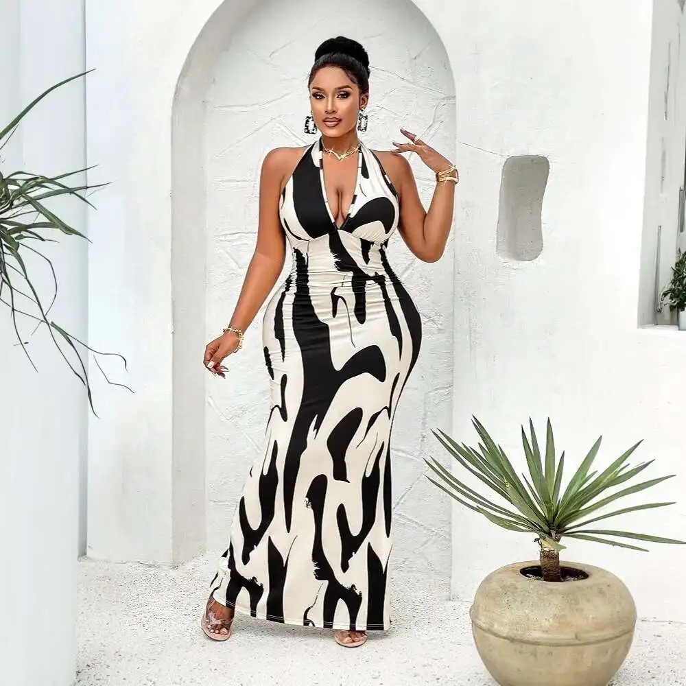 2025 Temu Plus Size Women's Spring and Summer New Sexy Hanging Neck Cow Patterned Dress V-neck Backless Long Skirt Casual Y2k
2025 Temu Plus Size Women's Spring and Summer New Sexy Hanging Neck Cow Patterned Dress V-neck Backless Long Skirt Casual Y2k