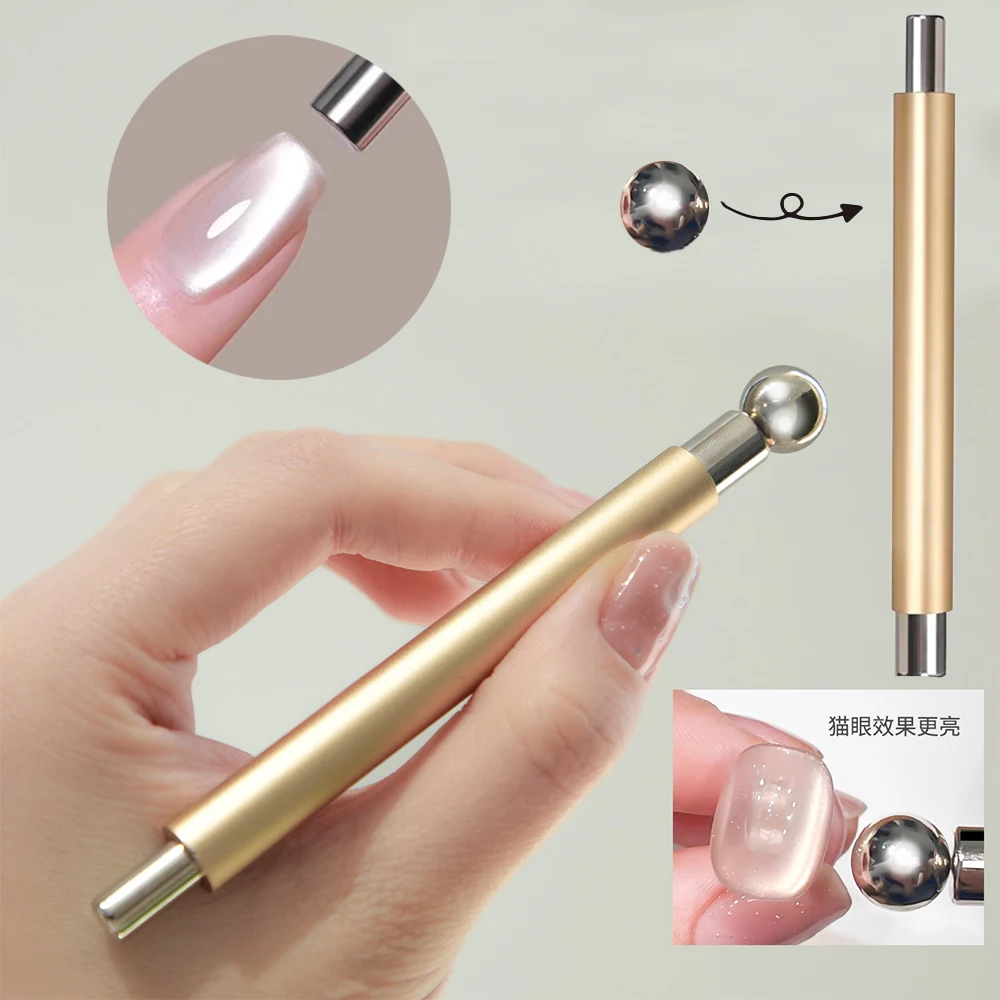 2 IN1 Detachable Nail Art Magnetic Stick Cat Eye Magnet Ball Double Head Design for Glass Bead French UV Gel DIY Magnetic Tools* 
2 IN1 Detachable Nail Art Magnetic Stick Cat Eye Magnet Ball Double Head Design for Glass Bead French UV Gel DIY Magnetic Tools*