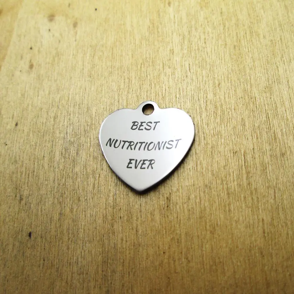 20pcs--Best nutritionist ever stainless steel charms Laser Engraved DIY Charms Pendants
20pcs--Best nutritionist ever stainless steel charms Laser Engraved DIY Charms Pendants