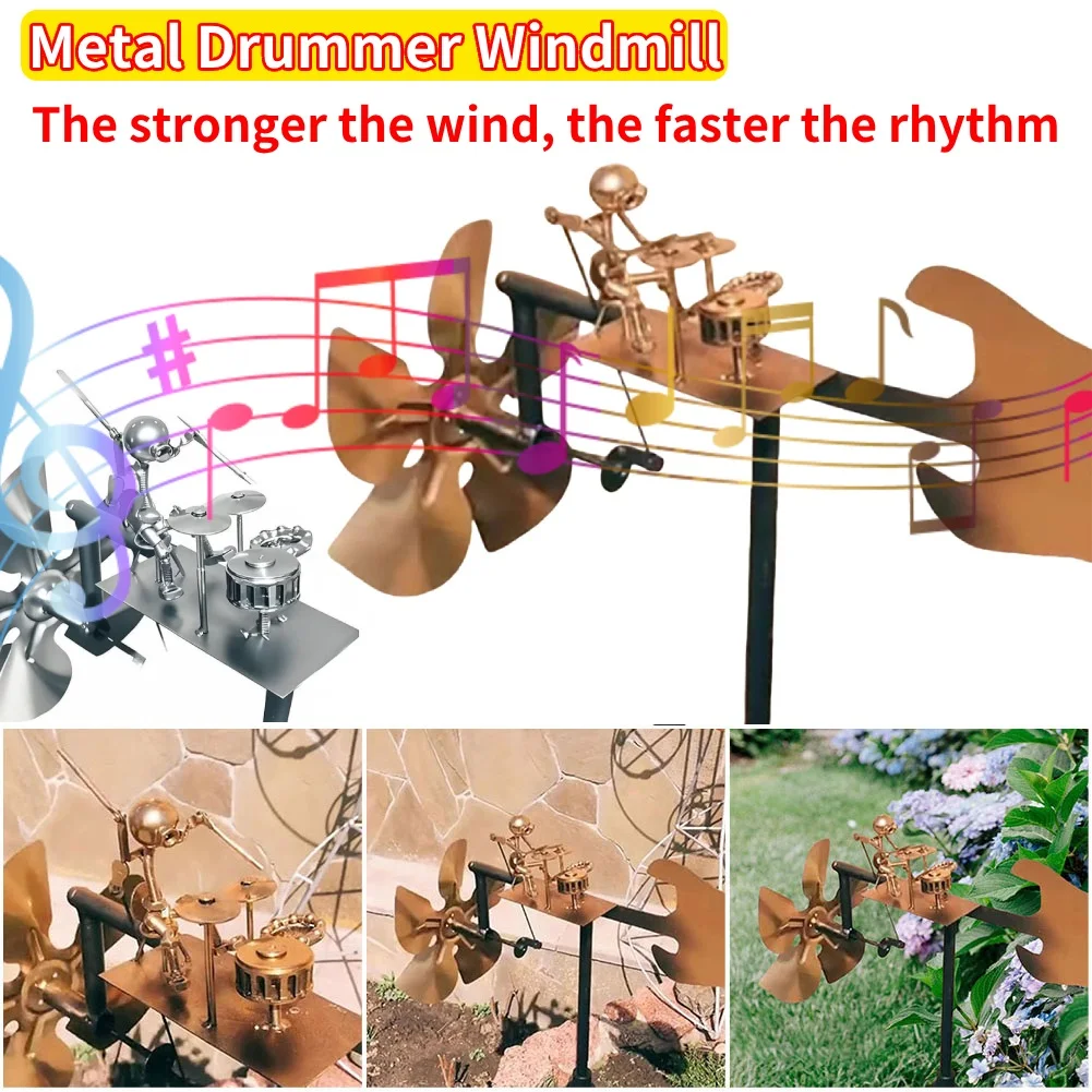 Металлический ветровой спиннер Beat The Drums с ветром, музыкальные фигурки и статуи перкуссионистов, уличная ветровая скульптура для сада и двора
Металлический ветровой спиннер Beat The Drums с ветром, музыкальные фигурки и статуи перкуссионистов, уличная ветровая скульптура для сада и двора