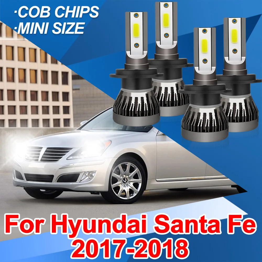 Для Hyundai Santa Fe 2017-2018 H7 светодиодный комплект для переоборудования фар, лампы H7 Hi/Lo Beam, автозапчасти, лампочки Highlight COB Chip
Для Hyundai Santa Fe 2017-2018 H7 светодиодный комплект для переоборудования фар, лампы H7 Hi/Lo Beam, автозапчасти, лампочки Highlight COB Chip