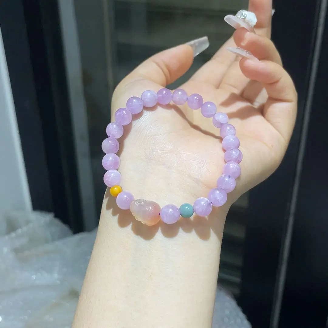 Purple Lithium Hui with Yanyuan Agate Pixiu Single Circle Bracelet, Girl's Heart Is Simple and Exquisite, and The High-end
Purple Lithium Hui with Yanyuan Agate Pixiu Single Circle Bracelet, Girl's Heart Is Simple and Exquisite, and The High-end