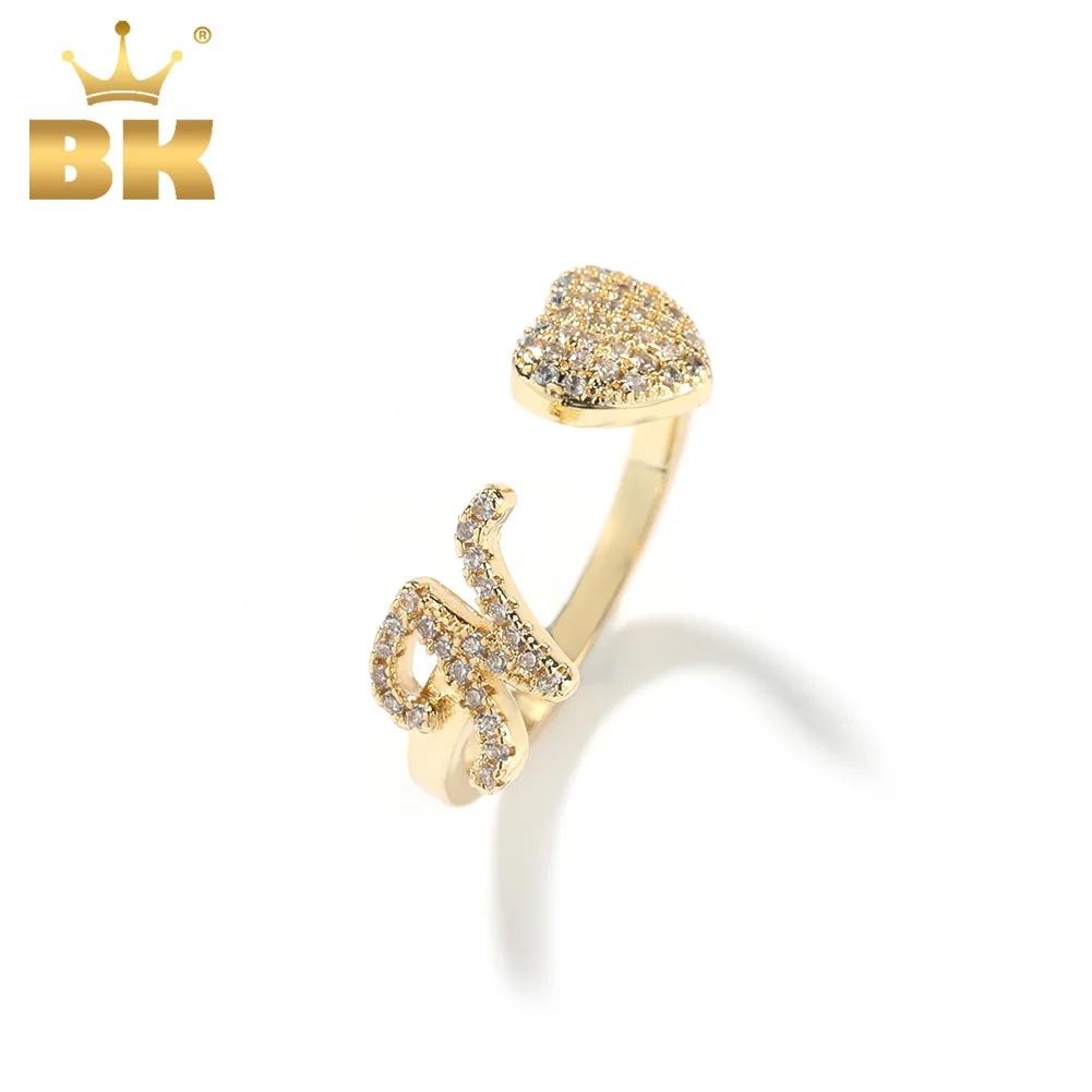THE BLING KING Opend Heart With Cursive Initial Letter Ring Micro Paved Out CZ Ring HipHop Jewelry For Women Girl's Gift
THE BLING KING Opend Heart With Cursive Initial Letter Ring Micro Paved Out CZ Ring HipHop Jewelry For Women Girl's Gift