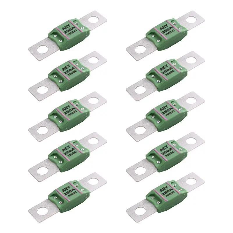 AEY Series 250A 70VDC Fuses- For New 10Pcs Pack Designed For New Energy Vehicles And Photovoltaic Systems
AEY Series 250A 70VDC Fuses- For New 10Pcs Pack Designed For New Energy Vehicles And Photovoltaic Systems