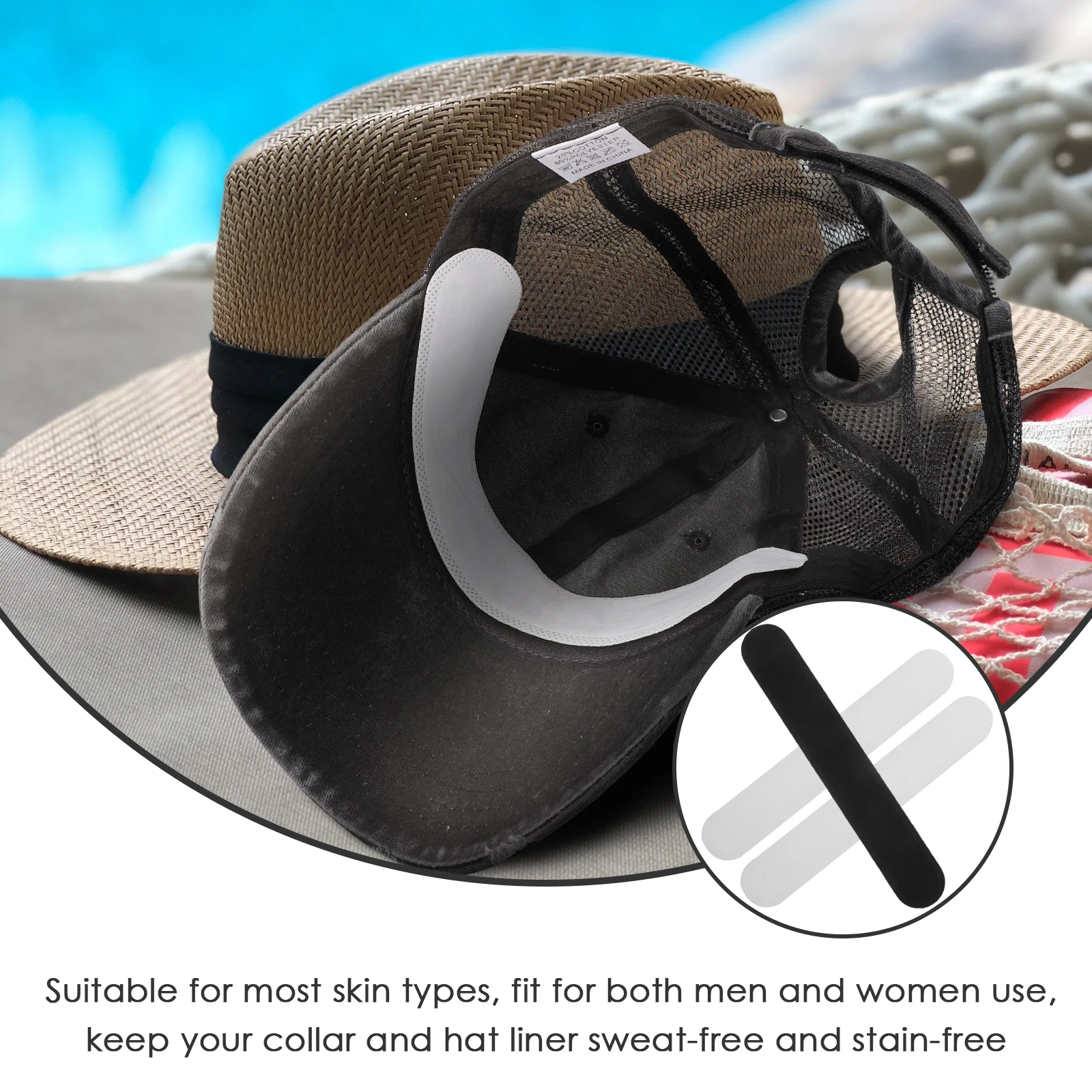 20 Pcs Sweat Pad Hats Cushion Absorbent Sweatband Adhesive Tape Liner Pads Stains Man
20 Pcs Sweat Pad Hats Cushion Absorbent Sweatband Adhesive Tape Liner Pads Stains Man