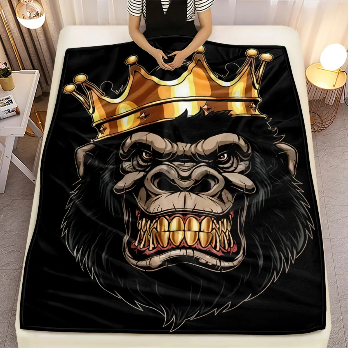Флисовое одеяло King Gorilla Crown, портрет дикого животного, королевская тема, сильный мужской дизайн, мягкий теплый плед, подарок для мужчин
Флисовое одеяло King Gorilla Crown, портрет дикого животного, королевская тема, сильный мужской дизайн, мягкий теплый плед, подарок для мужчин
