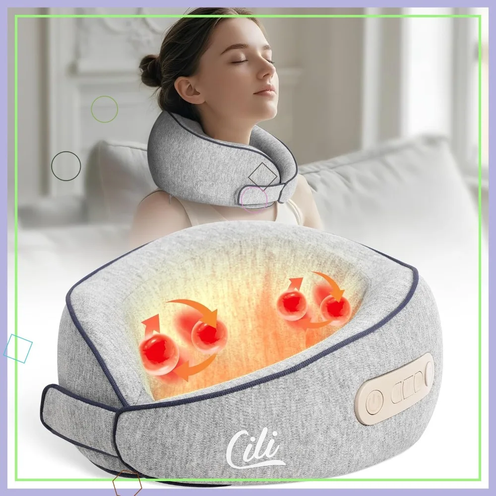 Cordless Neck Massager with Heat, Shiatsu Pain Relief, 3 Intensities, Travel Pillow
Cordless Neck Massager with Heat, Shiatsu Pain Relief, 3 Intensities, Travel Pillow