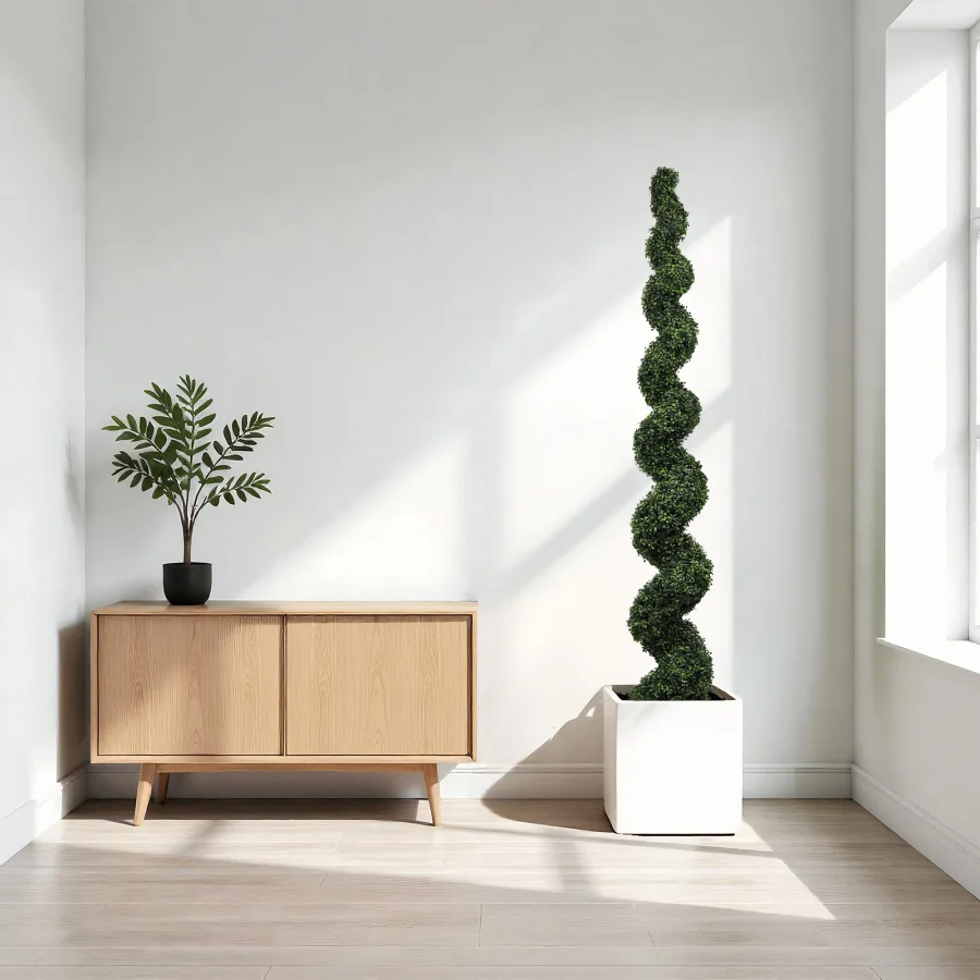 7FT Spiral Topiary Trees Artificial Outdoor Faux Boxwood Plants Large Twisted Green Potted Trees with Dark Green Leaves for Gar
7FT Spiral Topiary Trees Artificial Outdoor Faux Boxwood Plants Large Twisted Green Potted Trees with Dark Green Leaves for Gar