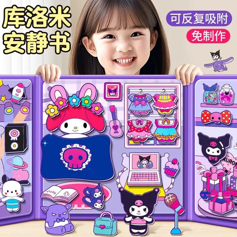 Hello Kitty Kawaii тихая книга для девочек Sanrio Kuromi новая магнитная нашивка с героями мультфильмов, магнитная впитывающая Cinnamoroll, детские игрушки «сделай сам» 
Hello Kitty Kawaii тихая книга для девочек Sanrio Kuromi новая магнитная нашивка с героями мультфильмов, магнитная впитывающая Cinnamoroll, детские игрушки «сделай сам»