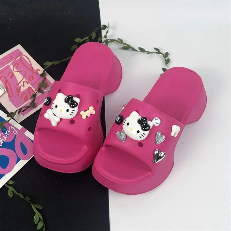 Sanrio Hello Kitty, шлепанцы, пикантные крутые летние шлепанцы для девочек на танкетке на толстой подошве с героями мультфильмов Y2K, нескользящая пляжная обувь из губки, подарок
Sanrio Hello Kitty, шлепанцы, пикантные крутые летние шлепанцы для девочек на танкетке на толстой подошве с героями мультфильмов Y2K, нескользящая пляжная обувь из губки, подарок