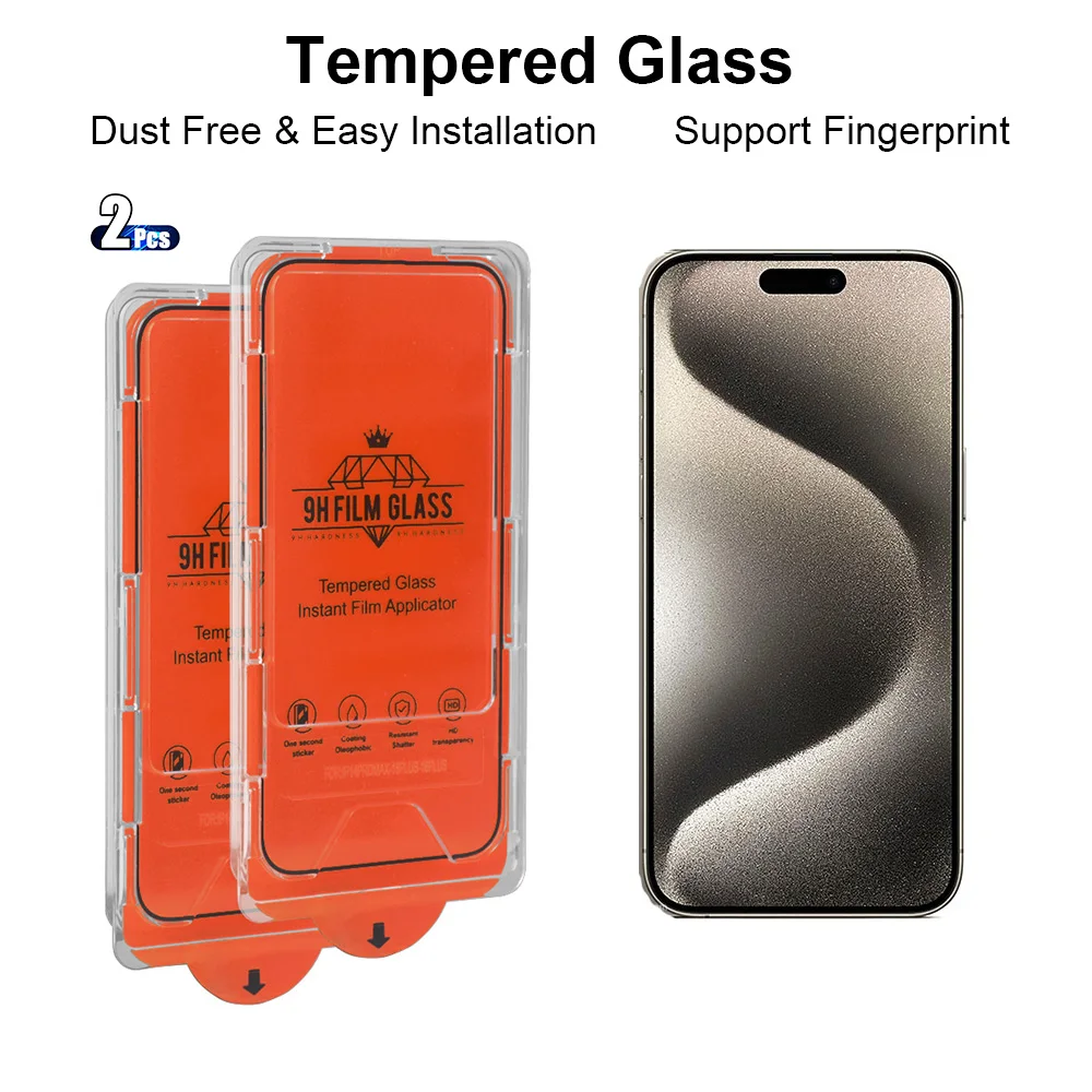 2pcs HD Tempered Glass for iPhone 14 15 Pro Max 15/14 Plus i15 i14 pro max i15+ i14+ Screen Protector Fingerprint-unlock
2pcs HD Tempered Glass for iPhone 14 15 Pro Max 15/14 Plus i15 i14 pro max i15+ i14+ Screen Protector Fingerprint-unlock