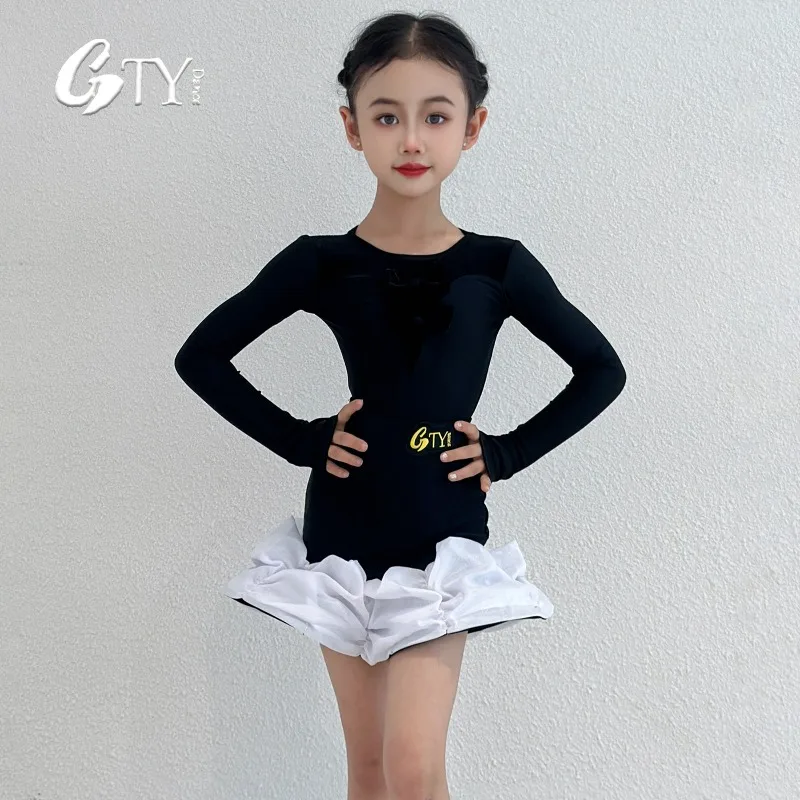 customized GTYdance Latin dance costume girls' fishbone exercise clothes children's performance dress set
customized GTYdance Latin dance costume girls' fishbone exercise clothes children's performance dress set
