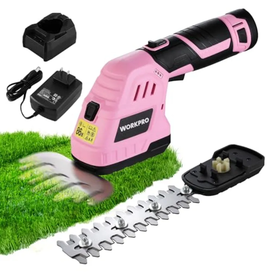12V Cordless Grass Shear and Shrubbery Trimmer - 2 in 1 Handheld Hedge Trimmer, Electric Bush Trimmer/Grass Cutter with 2.0Ah R
12V Cordless Grass Shear and Shrubbery Trimmer - 2 in 1 Handheld Hedge Trimmer, Electric Bush Trimmer/Grass Cutter with 2.0Ah R