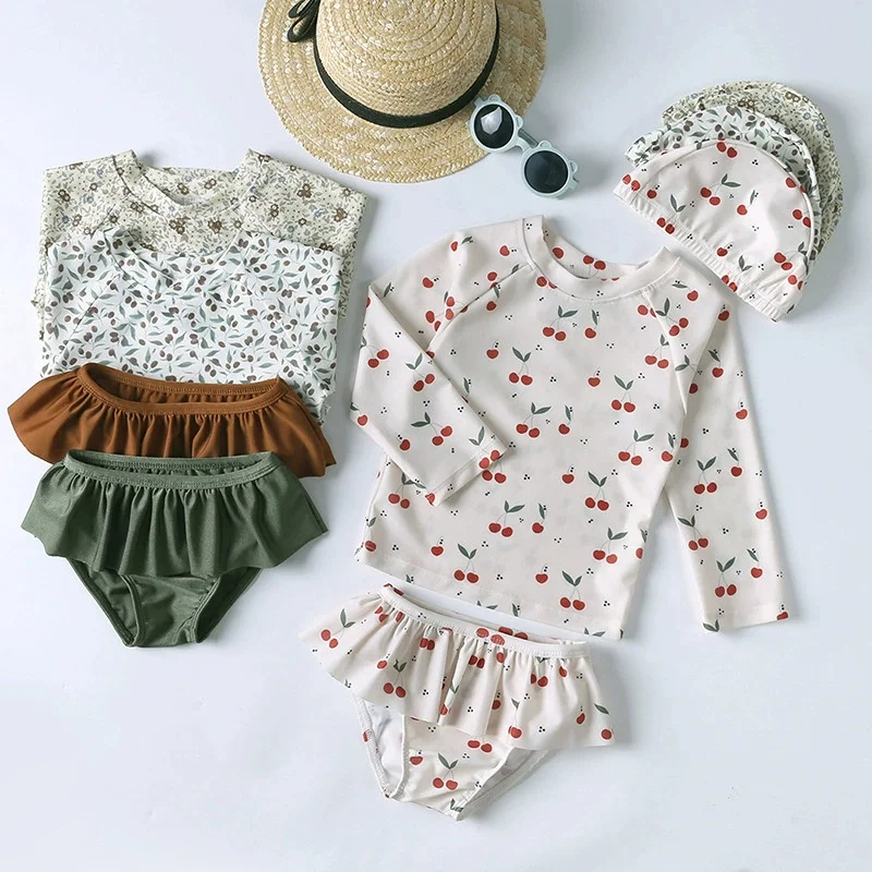 1-7T Kids Girls Sets Summer Swimming Suit Long Sleeve Tops Ruffles Shorts Swimwear Toddler Floral Print Beach Seaside Clothes
1-7T Kids Girls Sets Summer Swimming Suit Long Sleeve Tops Ruffles Shorts Swimwear Toddler Floral Print Beach Seaside Clothes