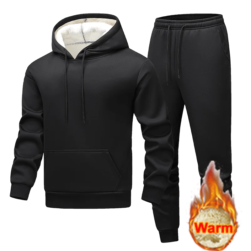 2025 New European size Winter FleeceThicken Men's Two-piece Sports Set Hooded Thermal Suit Casual Oversized Tracksuit Funny Suit 
2025 New European size Winter FleeceThicken Men's Two-piece Sports Set Hooded Thermal Suit Casual Oversized Tracksuit Funny Suit