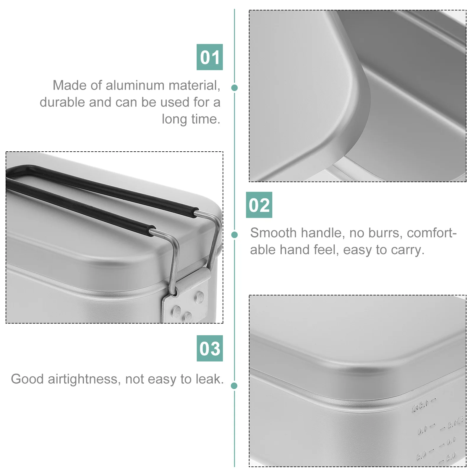 Camping Lunch Box Aluminum Tin Container Lightweight Leakproof Food Box for Hiking Picnic School Outdoor Utensil Kit
Camping Lunch Box Aluminum Tin Container Lightweight Leakproof Food Box for Hiking Picnic School Outdoor Utensil Kit