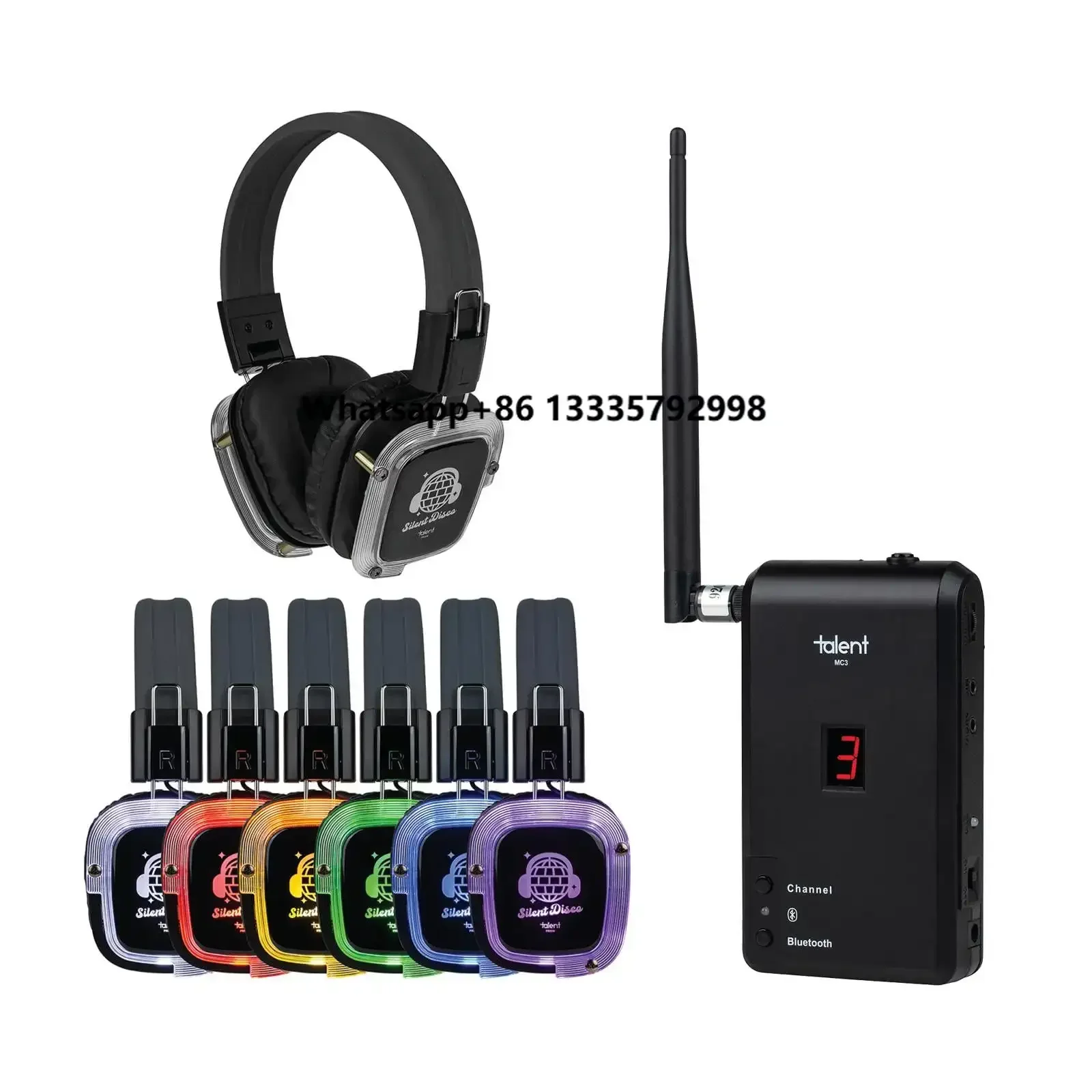 Brand New 40-Pack Prism Color Changing Headphones 2 Portable Transmitters Talent Silent Disco
Brand New 40-Pack Prism Color Changing Headphones 2 Portable Transmitters Talent Silent Disco