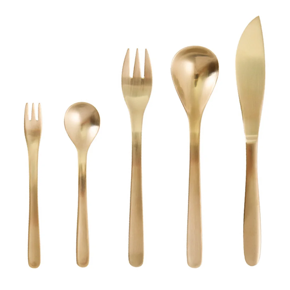 5 Pcs Tableware Japanese and Western Kitchen Utensils Serving Style Reusable Golden Spoon
5 Pcs Tableware Japanese and Western Kitchen Utensils Serving Style Reusable Golden Spoon