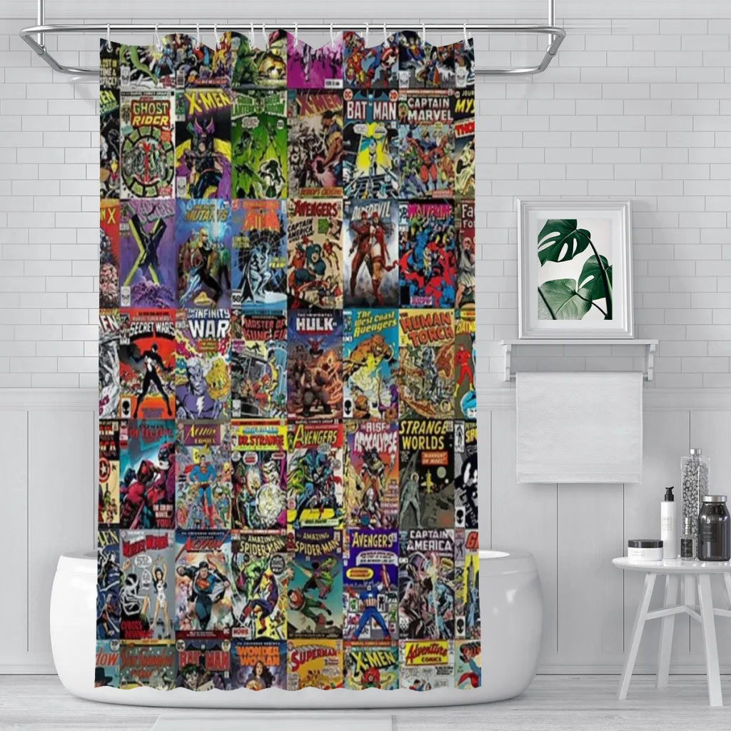Shower curtain Bathroom Comic Books decor Modern household Curtain Festival gift
Shower curtain Bathroom Comic Books decor Modern household Curtain Festival gift