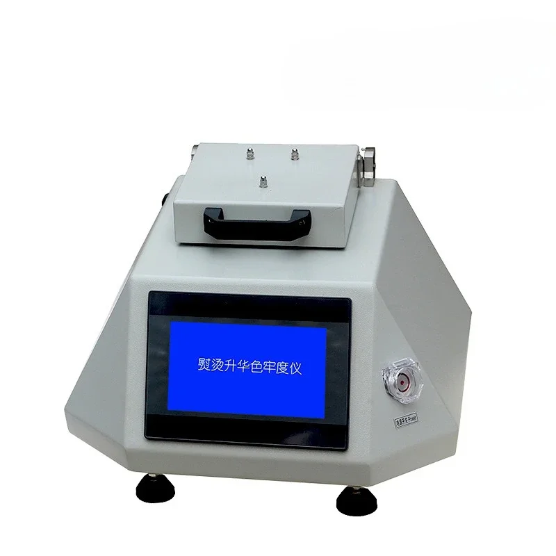 Ironing sublimation color fastness tester Single head ironing hot pressing instrument
Ironing sublimation color fastness tester Single head ironing hot pressing instrument