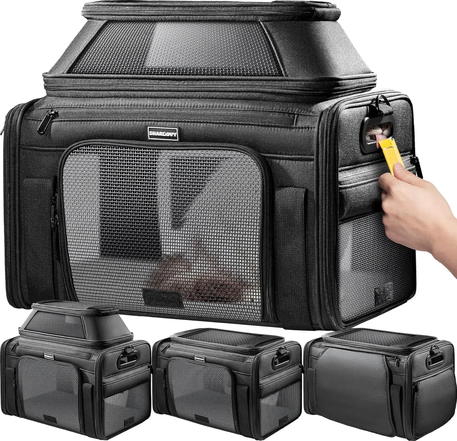 Top-Expandable Pet Carrier with Treat & Pet Window,18x11x11 Inch Delta American United Airline Approved,Soft-Sided Dog Carrie
Top-Expandable Pet Carrier with Treat & Pet Window,18x11x11 Inch Delta American United Airline Approved,Soft-Sided Dog Carrie