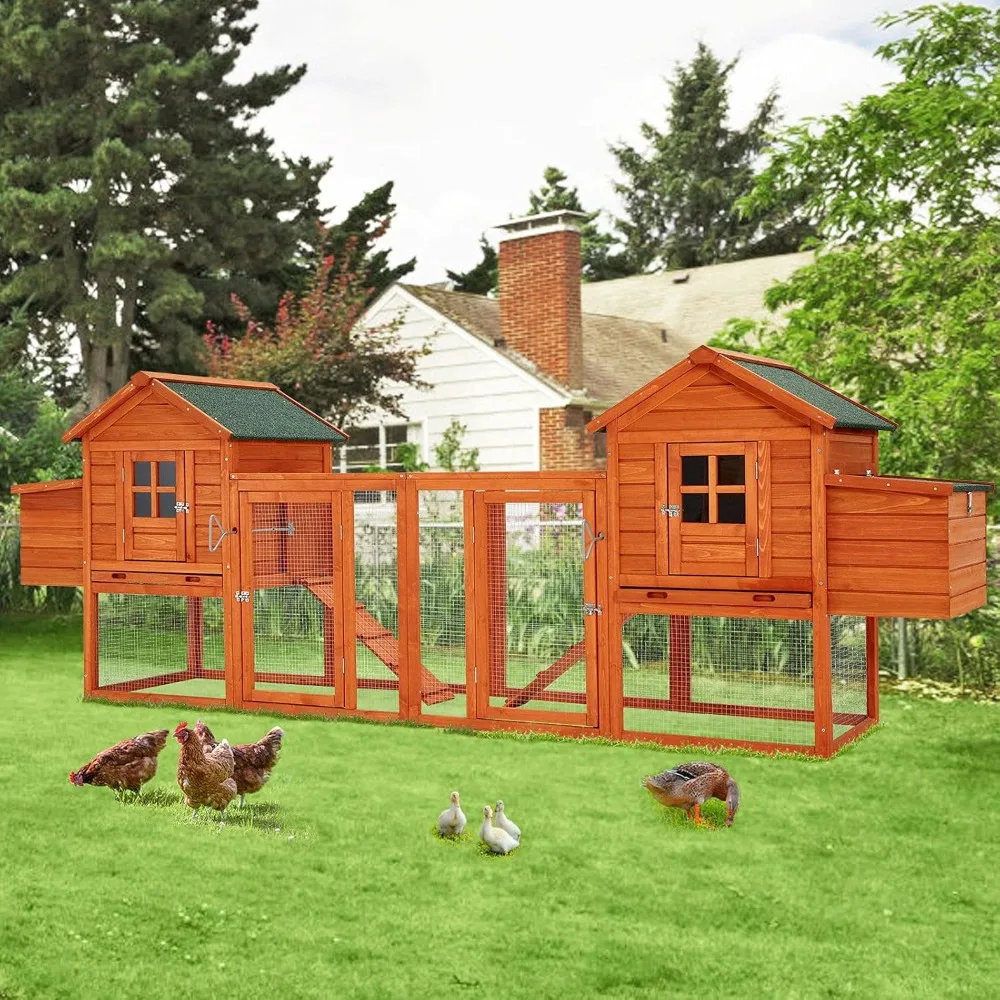 123” Chicken Coop, with Ramps and Nesting Boxes,Outdoor Hens House ,Removable Tray,Waterproof Roof,Wooden Chicken Coop
123” Chicken Coop, with Ramps and Nesting Boxes,Outdoor Hens House ,Removable Tray,Waterproof Roof,Wooden Chicken Coop