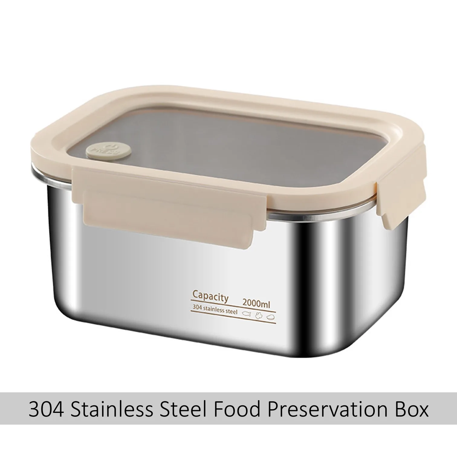 LFGB Certificated 304 Stainless Steel Slight Vacuum Food Preservation Box Well Sealed Vegetable Fruit Meat Fridge Container
LFGB Certificated 304 Stainless Steel Slight Vacuum Food Preservation Box Well Sealed Vegetable Fruit Meat Fridge Container