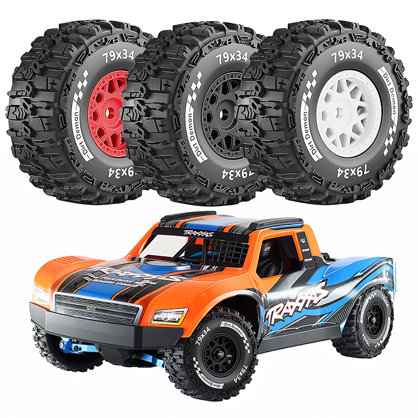 4pcs RC Wheel Hub & Tire for 1/14 1/16 Scale Traxxas Mini Slash RC Shock Course Truck Upgrade Parts Accessories
4pcs RC Wheel Hub & Tire for 1/14 1/16 Scale Traxxas Mini Slash RC Shock Course Truck Upgrade Parts Accessories