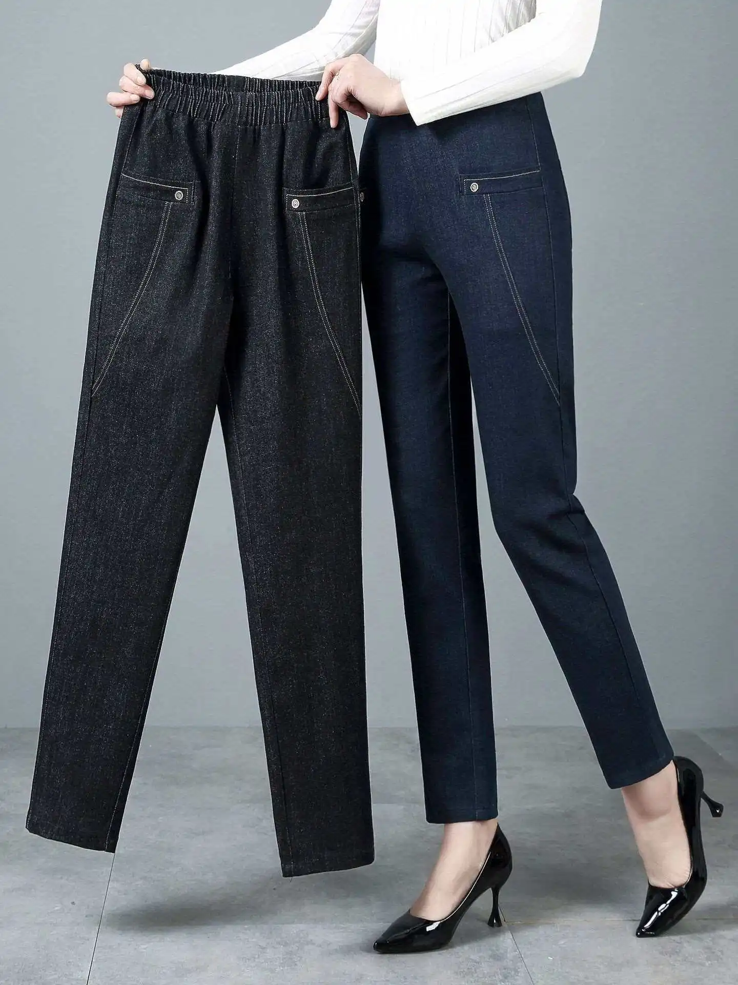 New Sle High Waist Straight Leg Pants for Mom Color Ela Faionable Cleanfit PU Leather Bla Jeans for Women over 30
New Sle High Waist Straight Leg Pants for Mom Color Ela Faionable Cleanfit PU Leather Bla Jeans for Women over 30