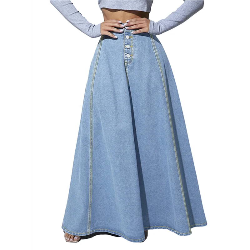 【TODAY-ONLY!】Women's Retro High Waisted Button Fly Flared Long Pleated Flowy Swing A-Line Denim Maxi Skirts
【TODAY-ONLY!】Women's Retro High Waisted Button Fly Flared Long Pleated Flowy Swing A-Line Denim Maxi Skirts