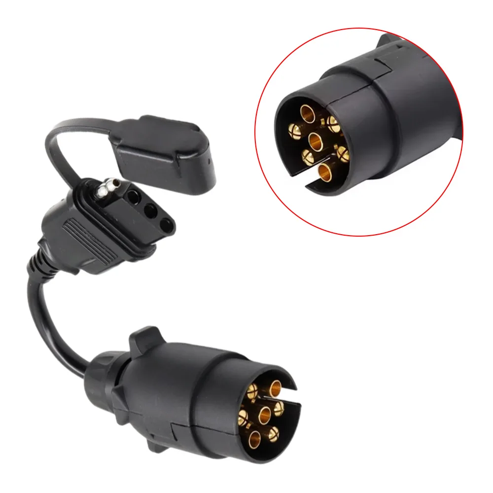 12 V Black Trailer Wire Adapter Plug 7 Pin European to 4 Pin American Black Trailer Wire Adapter Plug For Trailer RV or Camper
12 V Black Trailer Wire Adapter Plug 7 Pin European to 4 Pin American Black Trailer Wire Adapter Plug For Trailer RV or Camper