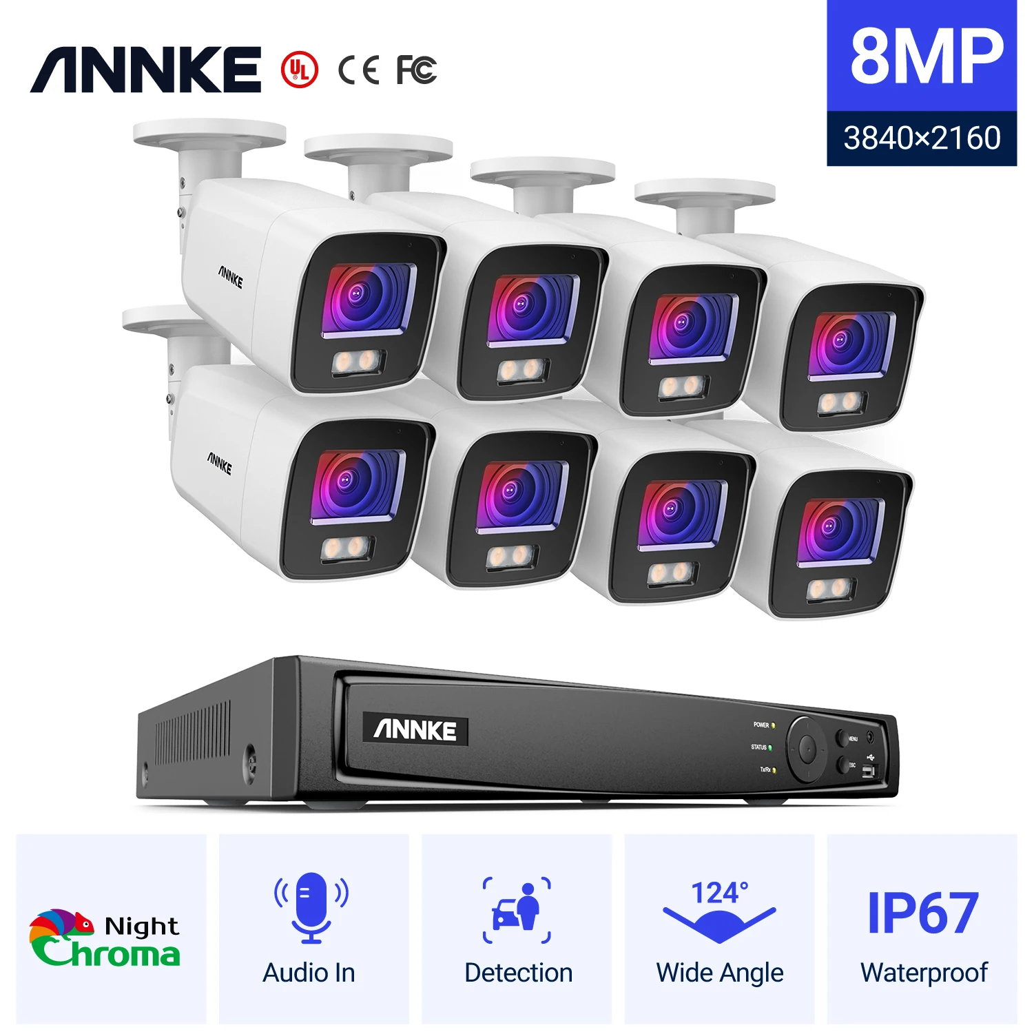 IP-камера видеонаблюдения ANNKE, инфракрасная сетевая револьверная камера, 2,8 мм
IP-камера видеонаблюдения ANNKE, инфракрасная сетевая револьверная камера, 2,8 мм