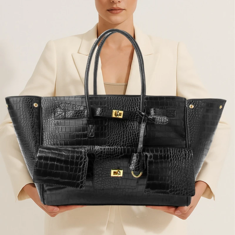 Multi-Pocket Women Motorcycle Tote Bag Losure Wings Design Shoulder Handbag Commuter Street Style Large Capacity Satchel Travel
Multi-Pocket Women Motorcycle Tote Bag Losure Wings Design Shoulder Handbag Commuter Street Style Large Capacity Satchel Travel