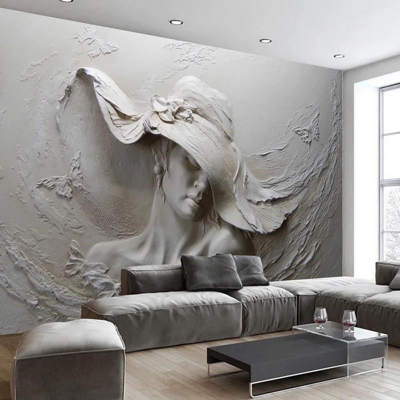 Gypsum visual relief flower craft TV background wall wallpaper living room light luxury 8d video wall cloth
Gypsum visual relief flower craft TV background wall wallpaper living room light luxury 8d video wall cloth