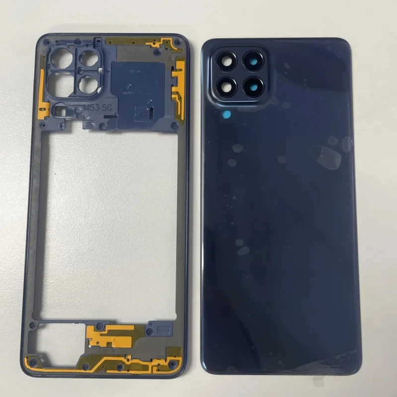 For Samsung Galaxy M33 5G m336b/M53 full housing case middle frame battery back cover rear door with camera lens repair parts
For Samsung Galaxy M33 5G m336b/M53 full housing case middle frame battery back cover rear door with camera lens repair parts