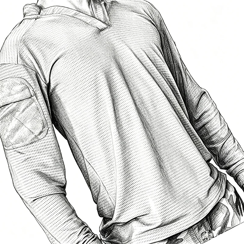 New Men's Tactical Long Sleeve T-Shirt Quick Drying with Arm Pocket for Outdoor Training
New Men's Tactical Long Sleeve T-Shirt Quick Drying with Arm Pocket for Outdoor Training